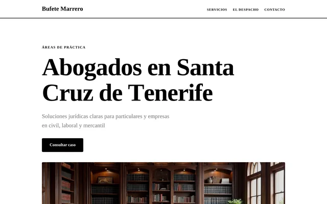 Ejemplo de web para Abogados: Bufete Marrero