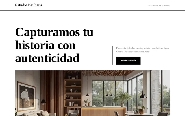 Ejemplo de web para Fotografía: Estudio Bauhaus