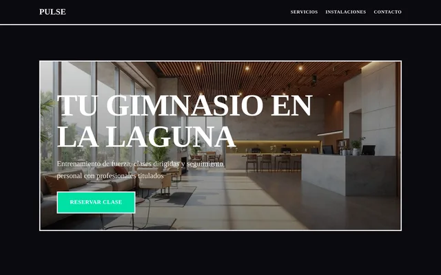 Ejemplo de web para Gimnasio: Gimnasio Pulse
