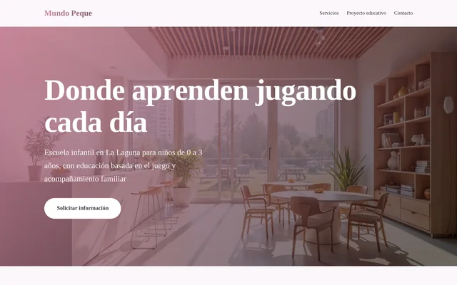 Ejemplo de web para Guardería: Mundo Peque