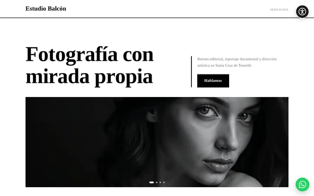 Ejemplo de web para Fotografía editorial: Estudio Balcón