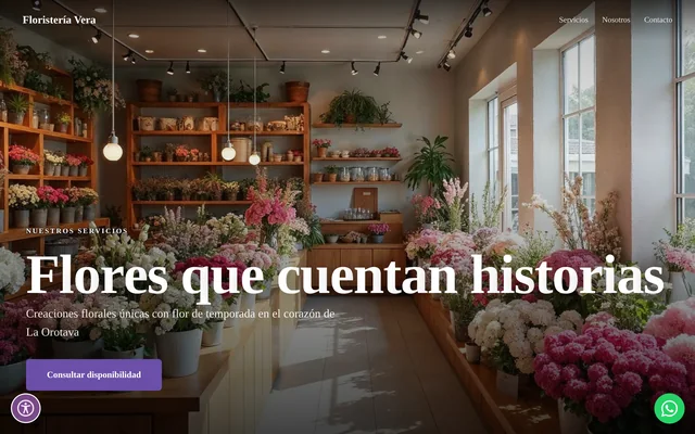 Ejemplo de web para Floristería de autor: Floristería Vera